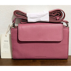 NWT: Lucky Brand - Women's Leather, Raspberry, Convertible, Azbi Crossbody Bag